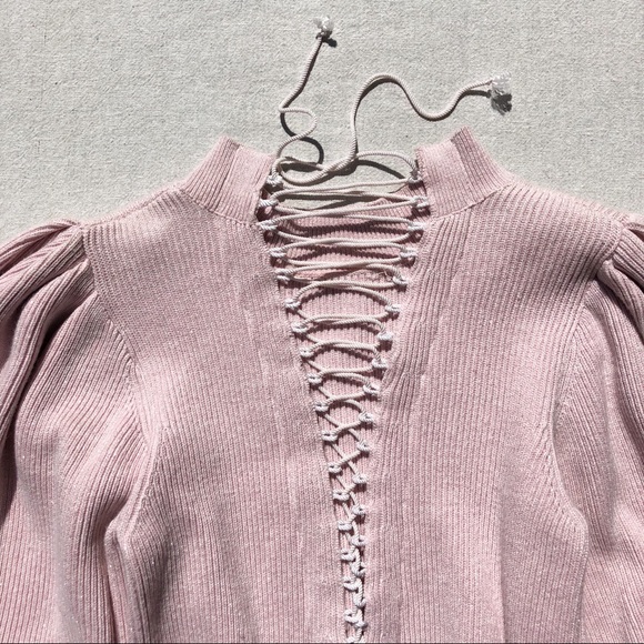 MAXRIENY by SARA WONG mutton sleeve sweater - Picture 2 of 4